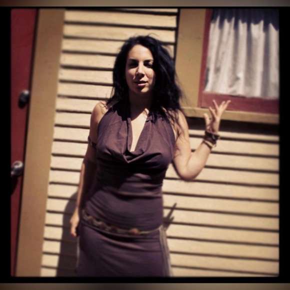 ZhenNymph Trinity Maxi Dress Boho Festival Brown M L - Picture 11 of 16